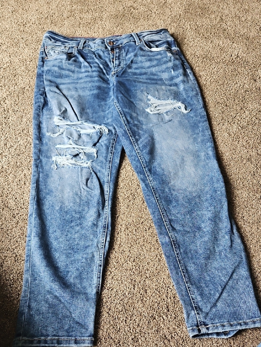 Maurices Size 14 High Rise Boyfriend Buttonfly Jeans